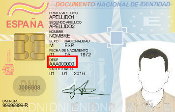 Muestra de IDESP en DNI